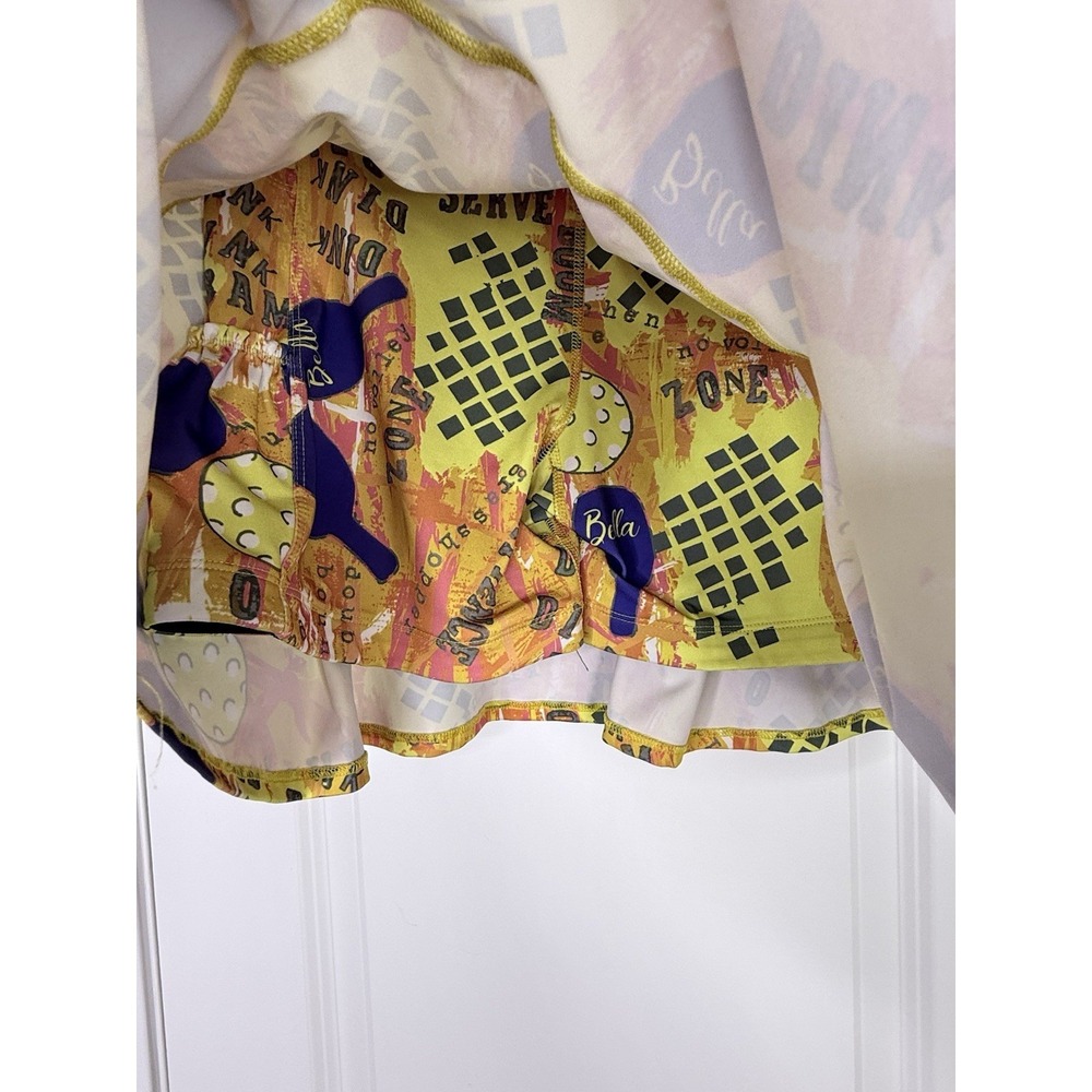 Pickleball Bella lot of 2 Graffiti &‎ Angle Shot Skirt Sz 2 Women's Aline Skort - Picture 3 of 9